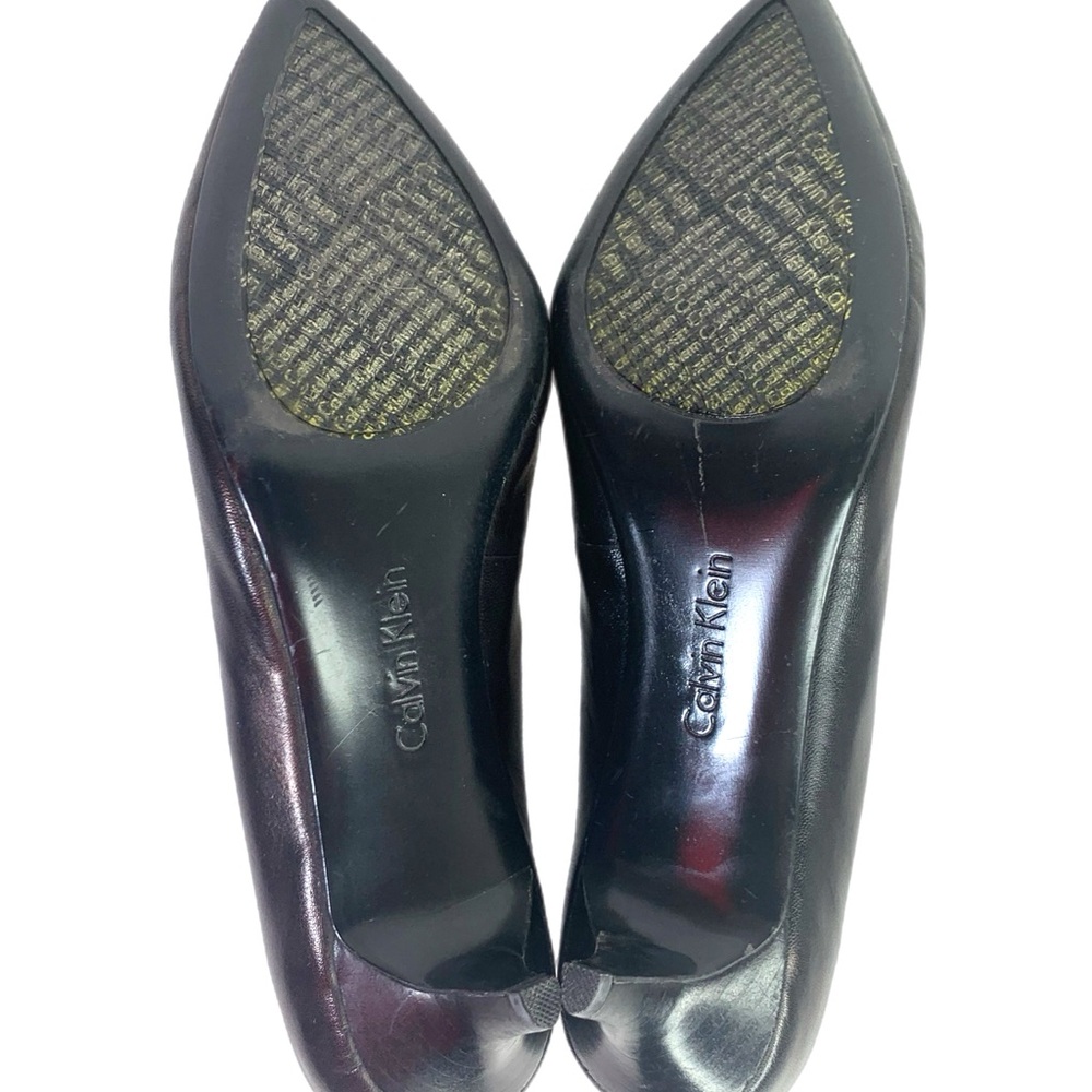 Calvin Klein Black Kitten Heel Pumps Women’s Size 10 Pointed Toe - Picture 7 of 9